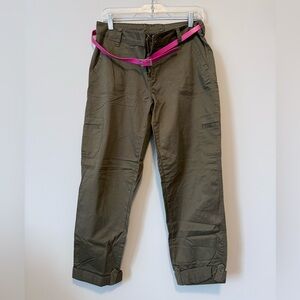 George Green and Pink Capris Relaxed Fit